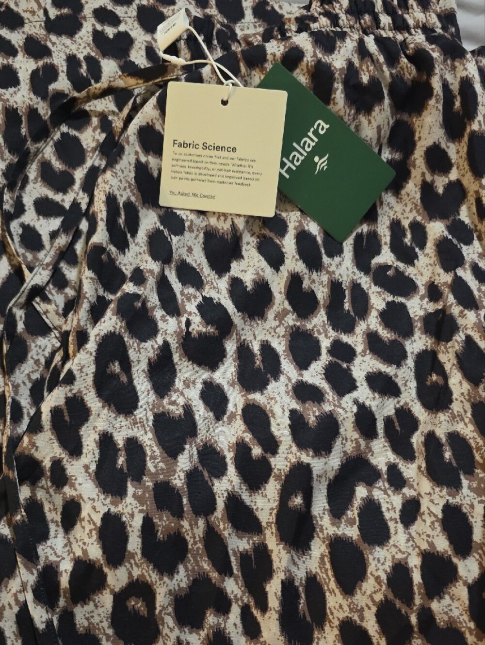 High Waisted Wide Leg Leopard Print Casual Pants with Pockets - Picture 5 of 5